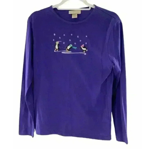 M&C Sportswear Penguins Christmas Juniors Teens T Shirt Tee Size Large - Picture 4 of 6